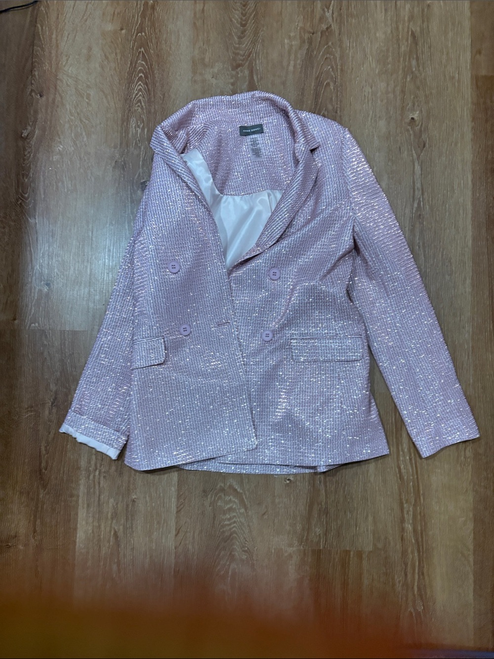 Sans Souci Lilac Sequin Double-Breasted Blazer